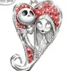 2021 Leuke vrouw kettingen sieraden gotische kerstnacht horror populaire hartvormige diamant grimas pop ketting hanger