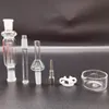 Mini 10mm Micro NC Kit Narghilè con chiodo in titanio Catcher per cenere olio Rig Dab Tubi in vetro di paglia Boutique Box Rosso Nero Opzionale VS Bong