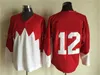 24S Men Ice Hockey 1972 Retror 21 STAN MIKITA Jersey 28 BOBBY CLARKE 29 KEN DRYDEN 35 TONY ESPOSITO YVAN COURNOYER Stitched Red White