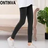 Summer Autumn Silk Ice Leggings Black Grey Solid Color High Waist Big Stretch Plus Size XL 3XL 4XL Women's Pants 210527