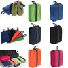 Färger Portable Travel Shoe Bag Zip Visa Fönsterpåse Storage Vattentäta Väskor