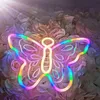 Costume 3d Neon Sign Borboleta Coroa Cogumelo Luz Neons Tube Decoração Luzes Para O Presente Da Partido Decoração De Aniversário Do Casamento Da Menina