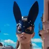 Trodeam Halloween Flocking Mask Femmes Man Sexy Sexy Rabbit Ears Migne Bunny Long Ears Masque Masque Masquerade Party Cosplay Costume 20099632939