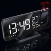 LED Digital Alarm Clock Watch Table Electronic Desktop Clocks USB Wake Up FM R Time Projector Sze Function 2 220311