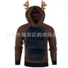 Mens Hoodies Sweatshirts Sweater Christmas Women Men Elk Ear Funny Sweaters Pullovers For Christmas Party Hooded Jumper Couple Family