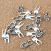 500 stuks veel antiek zilver legering zombie tand bedel hanger voor sieraden maken oorbellen ketting en armband 8x20mm A-197254j