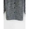 Vintage Houndstooth Palid Jassen Dames Winterjas Mode Lange Mouwen Shirt Jas Vrouwelijke Koreaanse Outnearr 210521