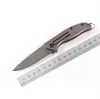 D2 Steel Blade Small EDC Pocket Folding Knife TC4 Titanium Alloy Handle With Key Ring H5373