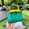 Designer Diana Bamboo Handle Tygväska Italien Märke Kvinnor Nappa Cowhide Äkta Läder Mini Totes Handväskor Kvinna Crossbody Shoulder Handväska Luxurys Designers Väskor