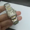 Klassiek quartz horloge voor damesmode dameshorloges goud zilver kleur band roestvrij stalen polshorloge 20 mm CA01-2