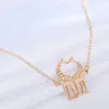 Animal Giraffe Love Deer Pendant Bracelet With Extension Chain Link