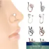 Faux anneau de nez à Clip, 1 pièce, Faux piercing, boucles d'oreilles Tragus, bijoux simples