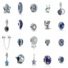 Helt ny 925 Silver Blue Sweet Night Starry Pärlor Lämplig för Pandora Beaded Bracelet Ladies Fashion Smycken