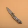 Promotion 1369 Flipper Folding Kniv 8CR13MOV Stone Wash Blade Aviation Aluminium + G10 Handtag Kullager EDC Pocket Knives med Retail Box
