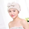Towel Cute Bath Hair Dry Hat Shower Cap Strong Absorbing Drying Long 100% Polyester Ultra -Soft Women Special