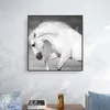ARTE AFFIDABILE Cavallo Immagini di animali Pittura su tela Arte della parete per soggiorno Decorazione domestica Poster e stampe in bianco e nero