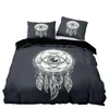 Bettwäsche-Sets, Traumfänger-Muster, Bettbezug, Bett, Gothic-Set, 240 x 220 cm, für Doppelbett, Einzelbett, mit Kissenbezug