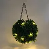 20cm Solar Powered Artificiell Topiary Ball LED Light Outdoor Wedding Garden Dekorativ lampa