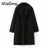 long black teddy coat