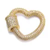 ESPNSPORT RIVERSR CZ Micro Pave Clasps Clasps Accessories White Pink Yellow Gun Black Heart Copper Zircon Diy Jewelry Healsings بالجملة