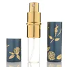 200 pcs / lote 10ml portátil mini frasco de perfume recarregável com perfume bomba metal alumínio vazio recipientes cosméticos spray sn2188