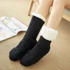 Höst Vinter Fuzzy Warm Slipper Kvinna Socks Kawaii Non-Slip Super Mjuk Mysig Kawaii Lolita Sova Socks Julklapp 211204