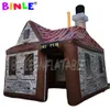 4x4m arrival 5x5m inflatable pub with chimney movable house tent party bar for outdoor entertainment