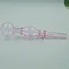 유리 오일 버너 파이프 14cm 30mm OD 공 손 흡연 파이프 약 두꺼운 Pyrex 머리가 담배 물 파이프