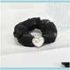 Hair Jewelry Jewelryhair Clips & Barrettes Gauze Ties Scrunchie Elastic Bands Women Luxury Soft Aessories Holder Rope Heart Shape Ropes Drop