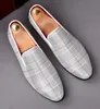 Luxury Lace Style Men's Business Prom Shoes oxford Plaid Wedding Pointed Toe Men Flats Loafers Footwear EUR siz:38-44