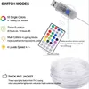 LED Fairy Light Strings 10M 100leds 16 Colors Changing USB Rope Tube String Lights with Remote Timer Ropes For Christmas IP65 Waterproof Home Garden Yard Decoration