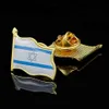10 шт. 3D Израиль Флаг Брошь Размахивая Значок Металлический Галстук Причал Шляпа Отворотный ПИН Броши Аксессуары
