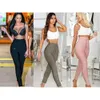 Summer Bandage Pants 9 Colors Sexy Women High Waist Pencil Stretch Trousers Female Fashion Street Wear 210915