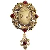 Broches, Broches 2,75 Pouces Vintage Style Antique Argent/Or Ton Cristal Diamante Cameo Broche Cadeaux Accessoire