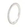 Ультра-жареный женский кольцо круга полная бриллиантовая циркон.