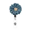 Badge Reel Retrattile Pass ID Card ABS Fiore Portachiavi Bobine Clip anti-smarrimento Forniture scolastiche per ufficio