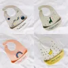 Silicone Waterproof Bibs Cartoon Rainbow Banana Printing Burp Cloths Baby Children Feeding Accessories Clean Kids Bib Lovely 7 7dx N2