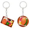 Sushi Breloki Materiał Żywicy Keychain Metalowy Klucz Pierścień Wykwintna Moda Małe prezenty Unisex