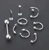 Anelli gioielli gioielli gioielli interi 120pcs miscela stili in acciaio inossidabile corpo piercing la lingua del sopracciglio anello naso del naso aessories goccia 4558491