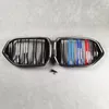 Double Slat Carbon Pattern Front Kidney Grill Grille For BMW X6 G06 Glossy Black/ M Color Mesh Grilles