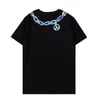 Luxus-Halskettenanhänger-Aufdruck für Männer und Frauen, modische Sommer-Designer-T-Shirts für Männer