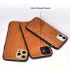 Wood Bamboo Rodado Bumper Bumper Casos de telefone TPU Tampa traseira de corpo inteiro para iPhone 15 14 Plus XS XR 11 Pro Max 12 13 Mini SE2 Samsung S24 S23 Nota 10 20 Ultra OnePlus 7T-Blank