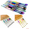 DAB Tool Dabber Cleaning 125mm Metalen Titanium Nail voor Wax Vaporizer Droog Herb Verstuiver Vape Candle Carving Tools met Siliconen Cover Tube Rainbow Gold Silver DHL