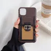 L Design Letter Flower Phone Cases for iPhone 15 pro max 14 plus 13 12 Mini 12pro 11 11pro X Xs Max Xr Leather Skin Cover Case with Card Slot Holder Pocket y04