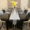 Cinza mesa corredor esteira almofada simples moderno luxuoso luxuoso seda suave confortável para decoração de festa de casamento em casa 210709