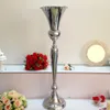 98cm Tall Vintage Flower Vase Pot Party Decoration Metal Trumpet Wedding Marriage Ceremony Anniversary Centerpiece Decor