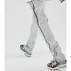 Jeans da uomo Testa dritta Cerniere laterali alte Flash Design del marchio da cowboy Feeling Ground White Male283l