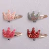 24pc/lot Glitter Crown Hair Clips for Children Kids Girls Snap Hairclips Pins Hairpins BB Barrettes Baby Girl Hair Accessories
