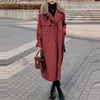 Женские тренчи, женские утепленные ветровки HStar Parker, зимняя куртка, пальто, женская корейская верхняя одежда с хлопковой подкладкой, длинная свободная шерсть