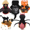 Psy Kostium Dog Odzież Śmieszne Śliczne Halloween Garnitur Ciepły Spider Bat Kształt Bluzy Dyni Pet Winter Clota Sweatshirt Płaszcz Diabeł 4612 Q2